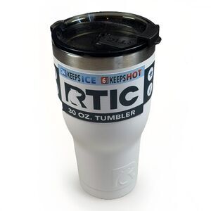 RTIC 30oz Insulated Tumbler White Vacuum Travel Mug New